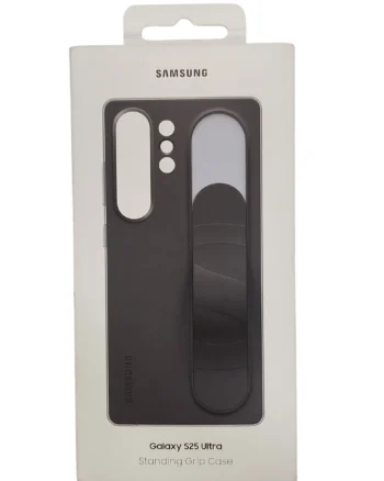 Samsung Standing Grip Case Carcasa con Correa Samsung Galaxy S25 Ultra Negra